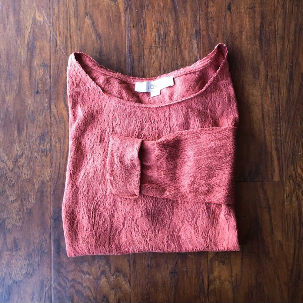 SOLD | LOFT | Lace Long Sleeve Top - Picture 2 of 4